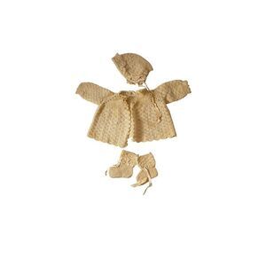 Vintage Handmade Crocheted Baby Christening Outfit